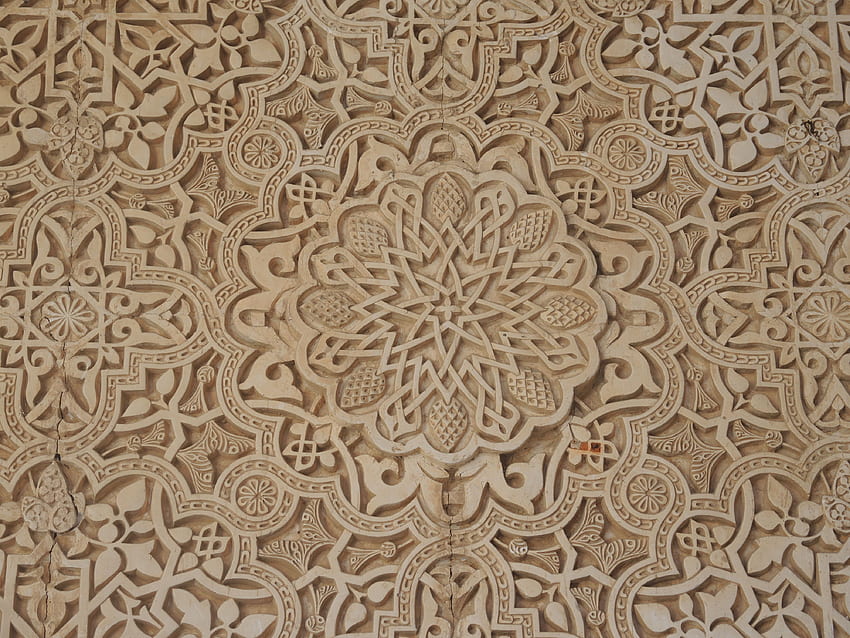 ラ・アルハンブラ。 イスラムタイル、イスラムモザイク 高画質の壁紙