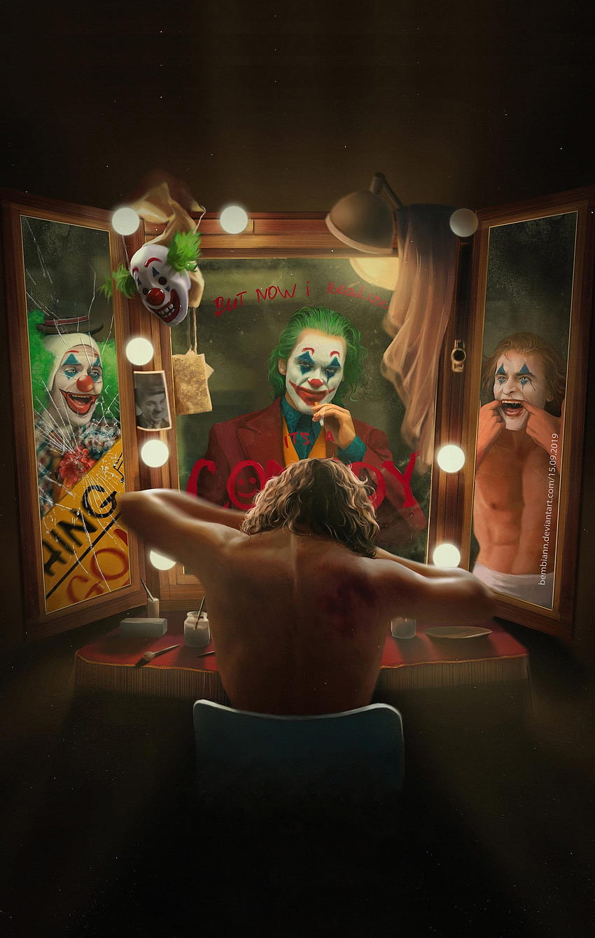 Todos somos payasos, película, 2019, Joker, arte fondo de pantalla del teléfono
