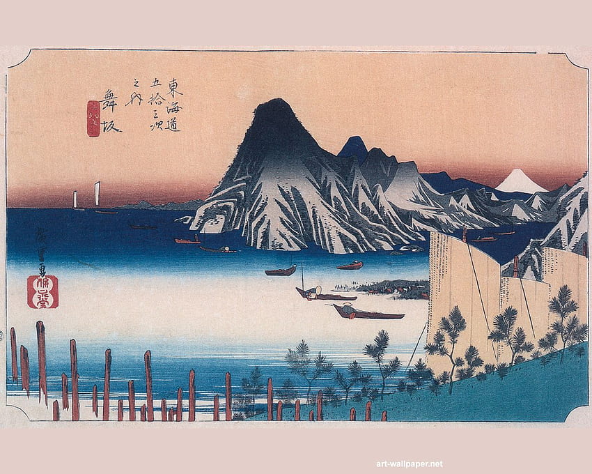 Ando Hiroshige. Gravure sur bois japonaise, Art de la culture, Peinture japonaise Fond d'écran HD