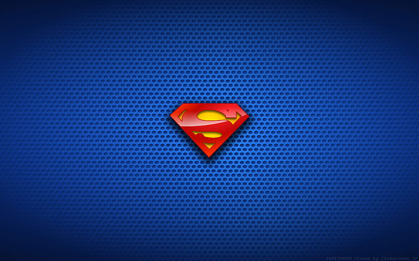 Лого на Супермен, синьо лого на Супермен HD тапет