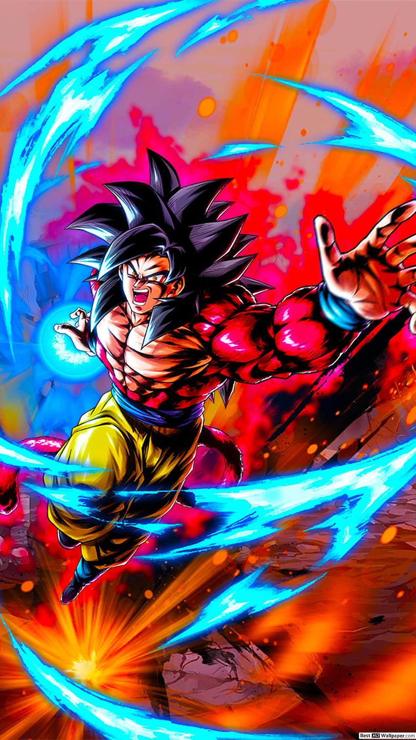 Super Saiyajin 4 Goku [Dragon Ball GT]-Kunst aus Dragon Ball Legends (Android/iPhone) HD-Handy-Hintergrundbild
