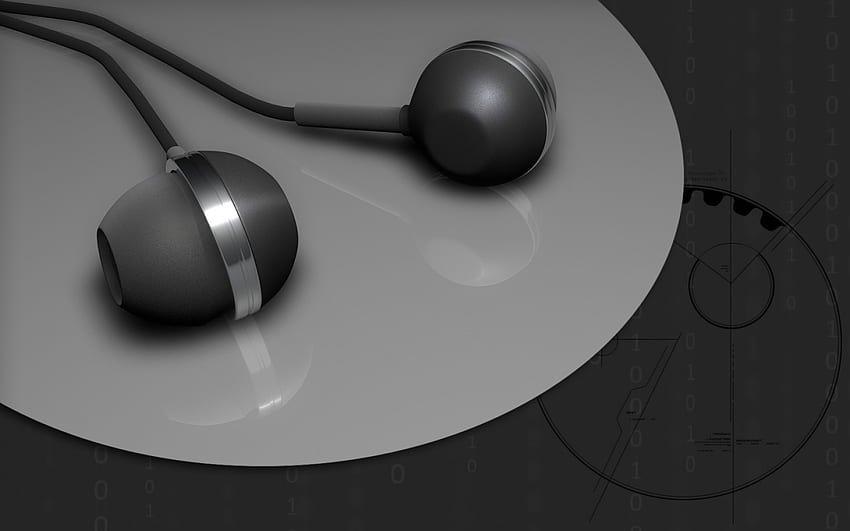 Kopfhörer, abstrakt, 3d HD-Hintergrundbild