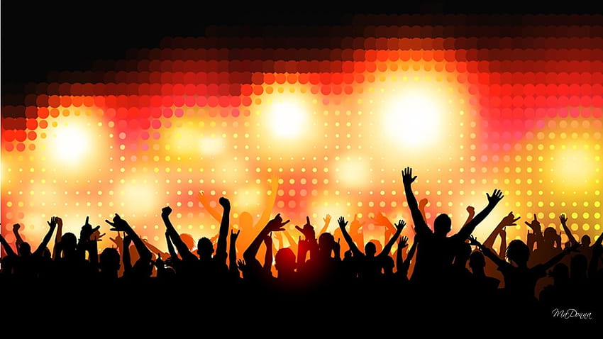 Party en 2019. Vector de silueta, Fiesta de musica y Escenario de musica fondo de pantalla