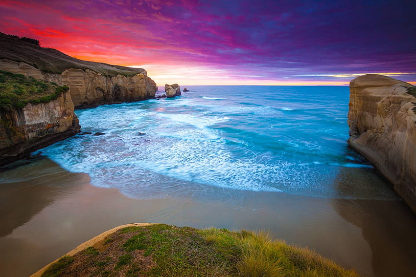 sunset, fun, nature, ocean, beach HD wallpaper