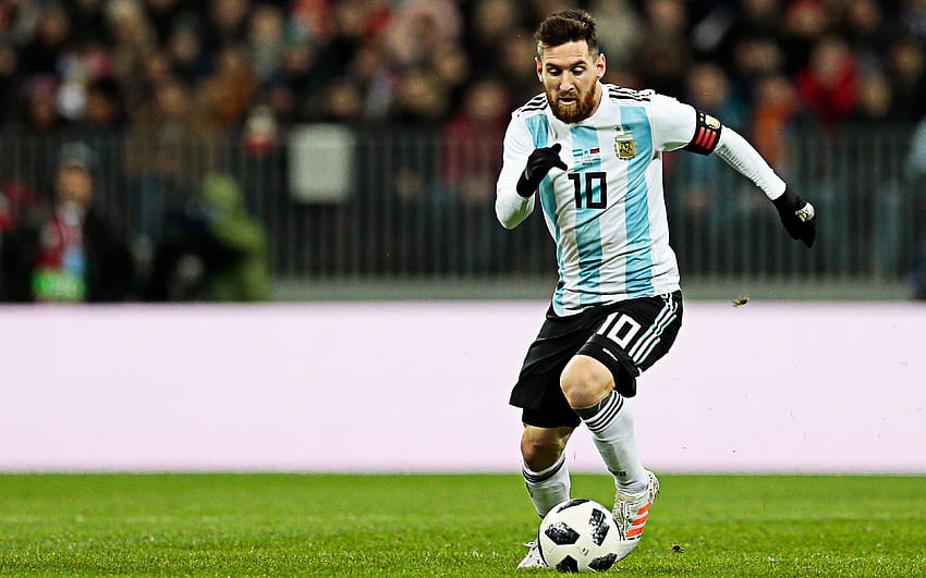 Lionel Messi, tim sepak bola nasional Argentina, , pemain sepak bola Argentina, penyerang, Argentina, lapangan sepak bola, bintang dunia dengan resolusi . Kualitas tinggi Wallpaper HD