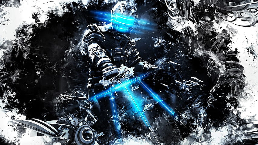 artwork, Video Games, Dead Space, Isaac Clarke, Horror, Space, Blue, White, Concept Art / and Mobile Background HD wallpaper