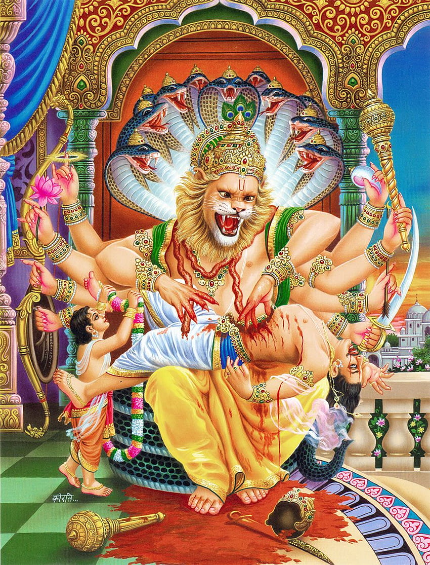 Seigneur Narasimha Wid - Avatar Narasimha Fond d'écran de téléphone HD