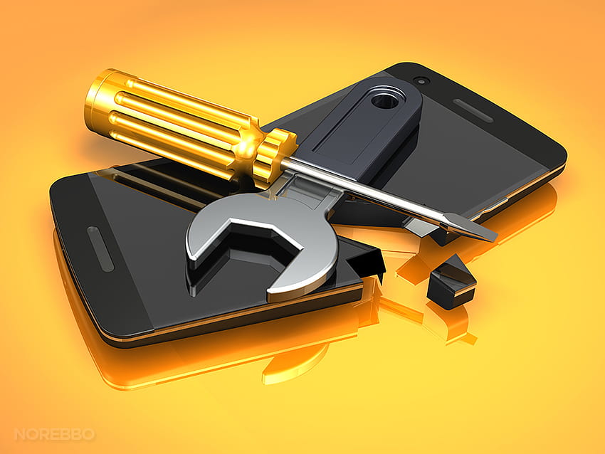Smart Phone rotto - Riparazione cellulare, riparazione cellulare Sfondo HD