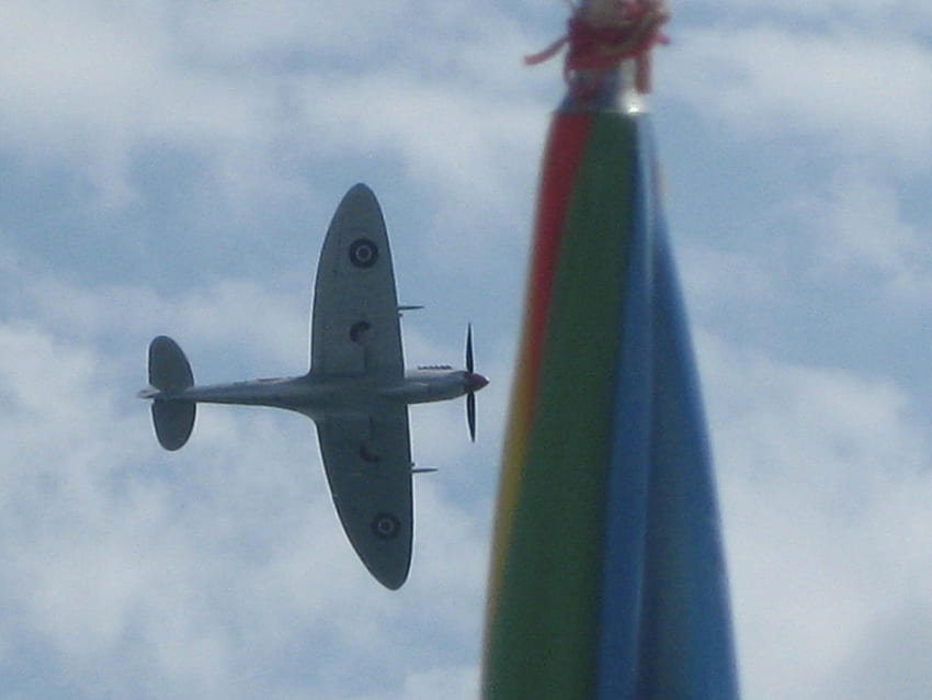 Spitfire, bombardeiro, memorial, Raf, voar, Ww2, Festival, Grã-bretanha, 2009, ar, batalha, de, furacão, Bornmouth, Lancaster papel de parede HD