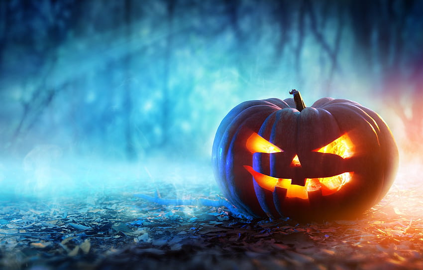 halloween, pumpkin, evil face for , section праздники HD wallpaper