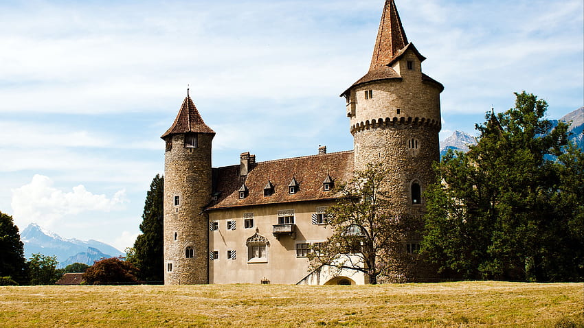 switzerland, castle, gothic, architecture Castle, Gothic, Switzerland HD wallpaper