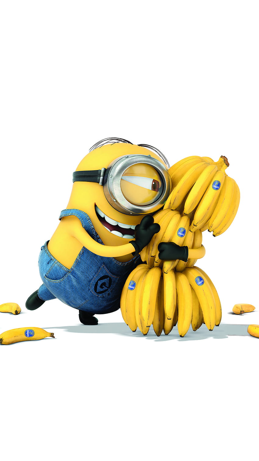 Minions Art Illust Película Lindo Plátano Amarillo fondo de pantalla del teléfono