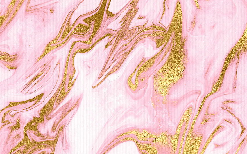 Ästhetischer Roségold-Marmorhintergrund, Goldästhetik HD-Hintergrundbild