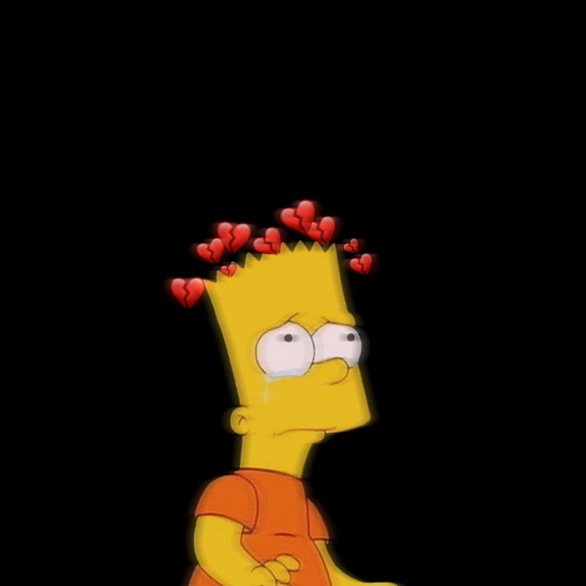 Sad Bart Simpson .dog, Sad Cartoon Characters HD phone wallpaper