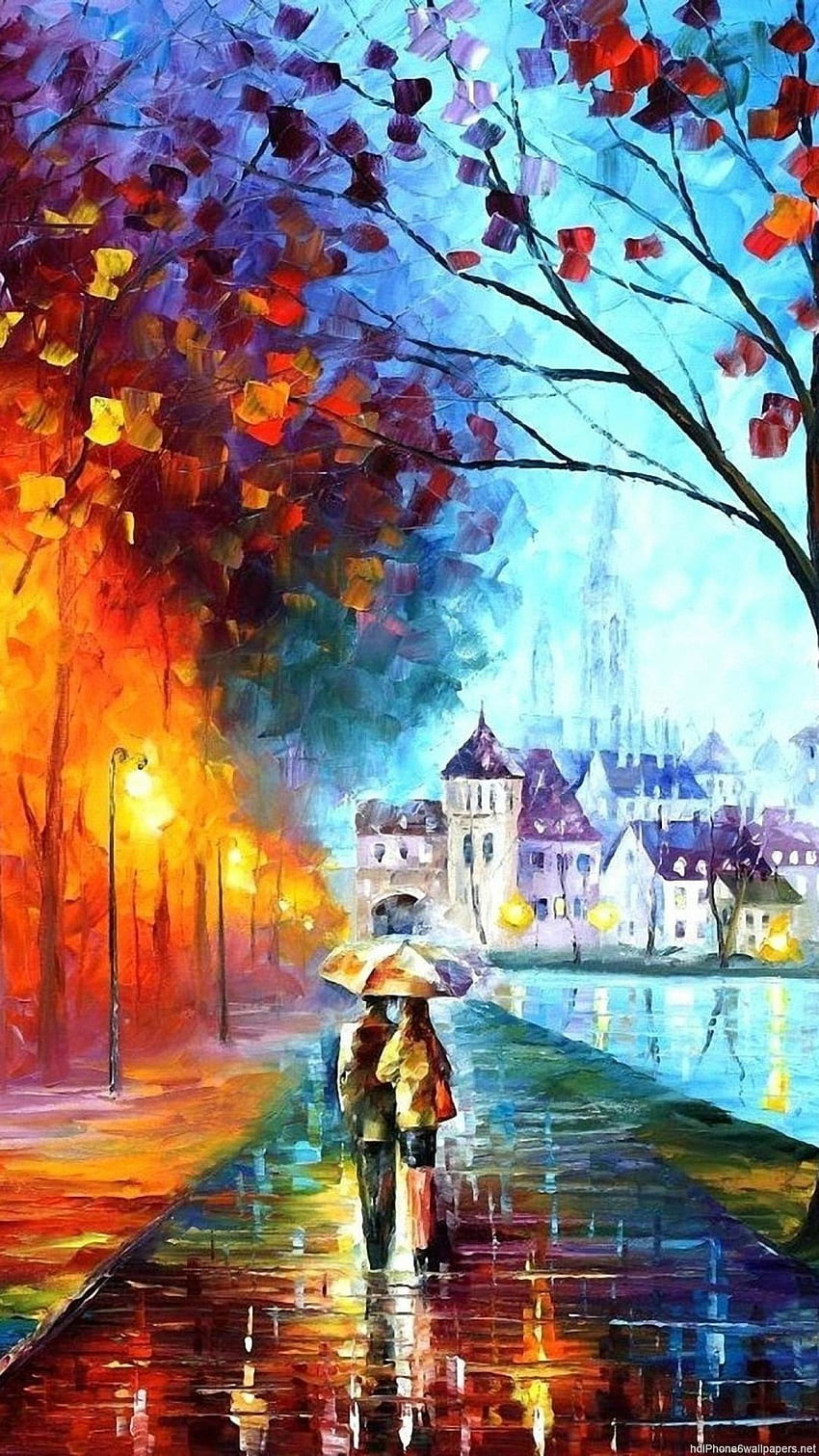 Love Painting Background in 2020. Fall , Pop art , Autumn HD phone wallpaper