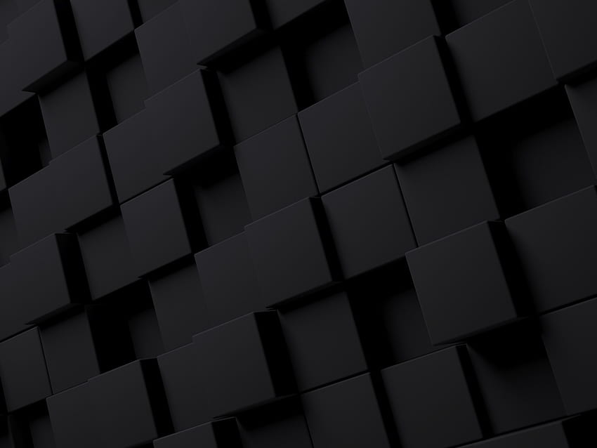 Black, pattern, dark cubes, abstract , standard 4:3 fullscreen ...