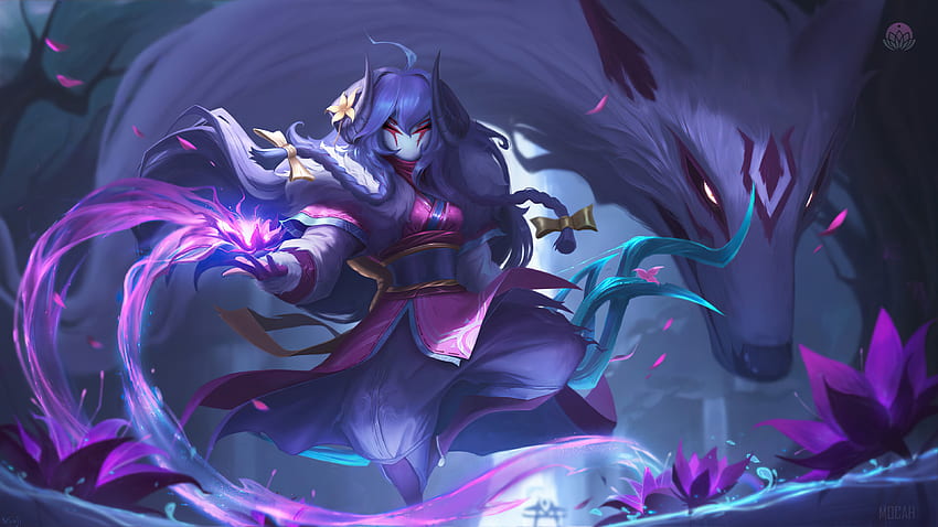 League of Legends, LoL, Video Game, Kindred, Spirit Blossom. Мока HD тапет