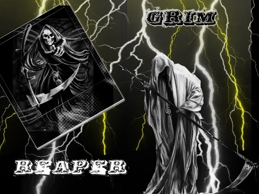 Grim Reaper, kosa, to takie fajne, grafika, mroczna sztuka, mrok, śmierć Tapeta HD