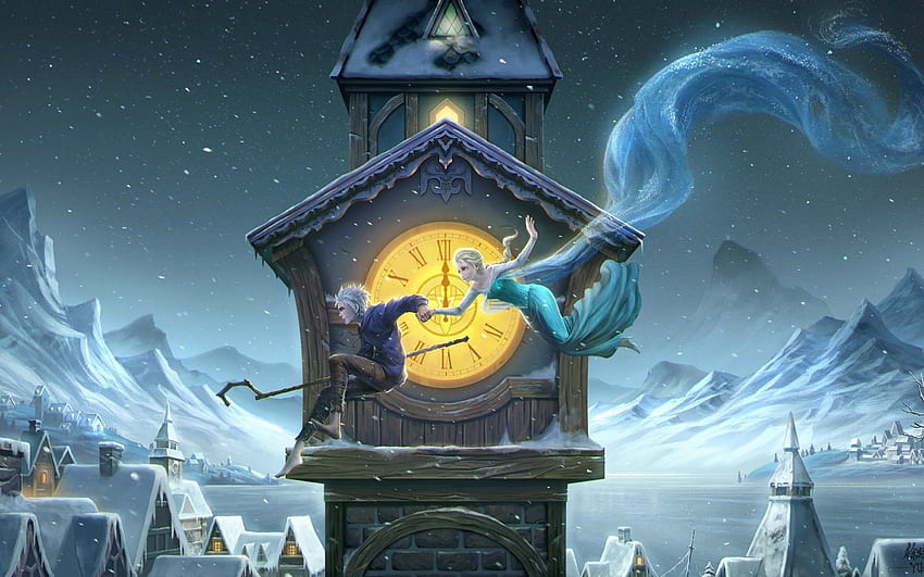 Jack Frost, Queen Elsa, 3D Animation, Cartoon Queen HD wallpaper