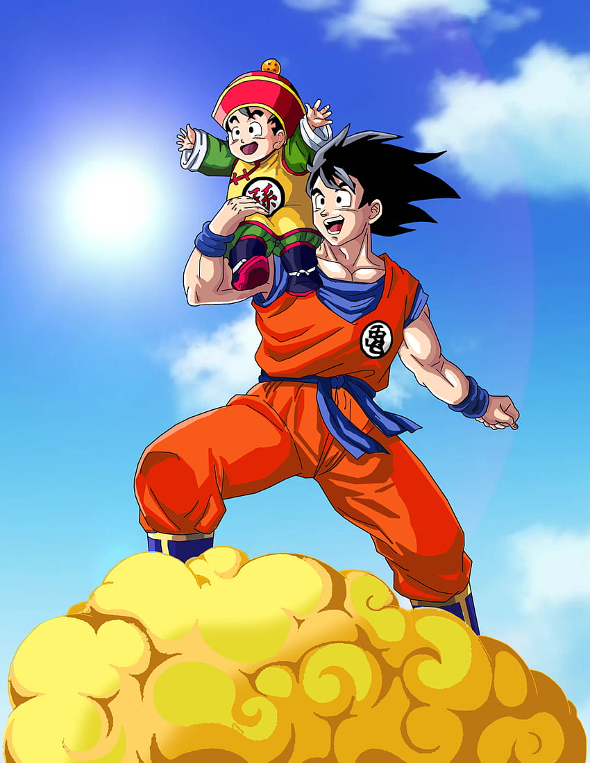 Goku And Gohan Phone Version By Brusselthesaiyan - Goku Y Gohan - & Background, Kid Gohan HD phone wallpaper