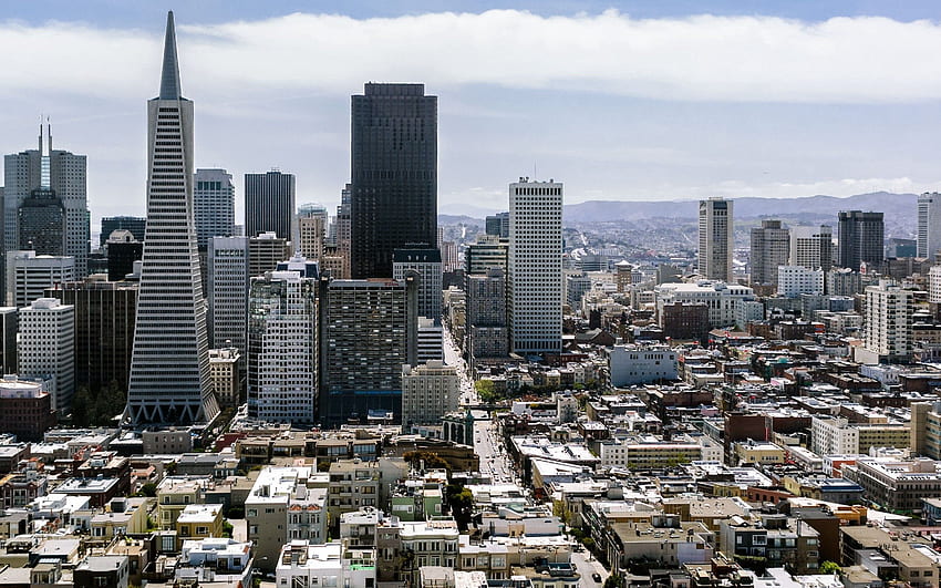 都市, 上からの眺め, 超高層ビル, パノラマ, サンフランシスコ 高画質の壁紙