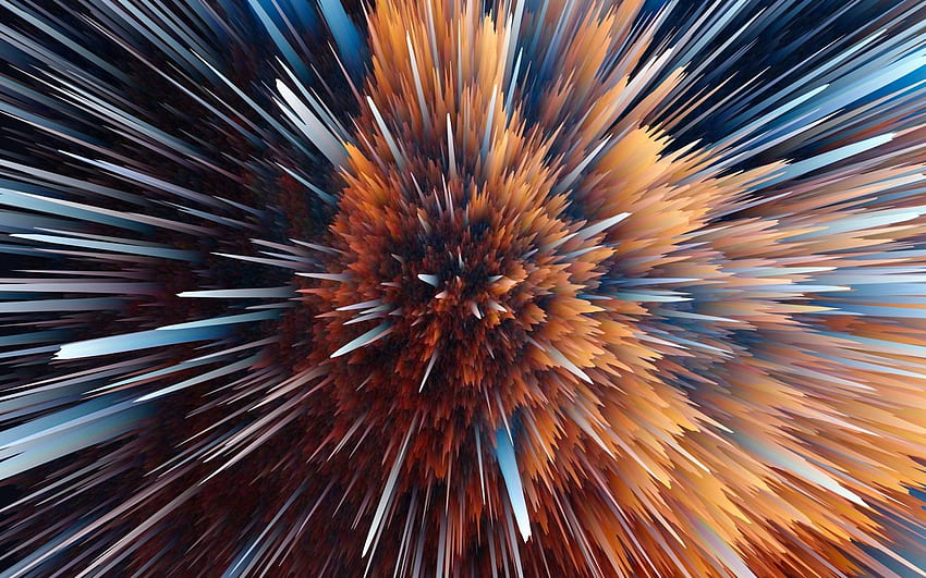 Particles, Low Poly Explosion HD wallpaper