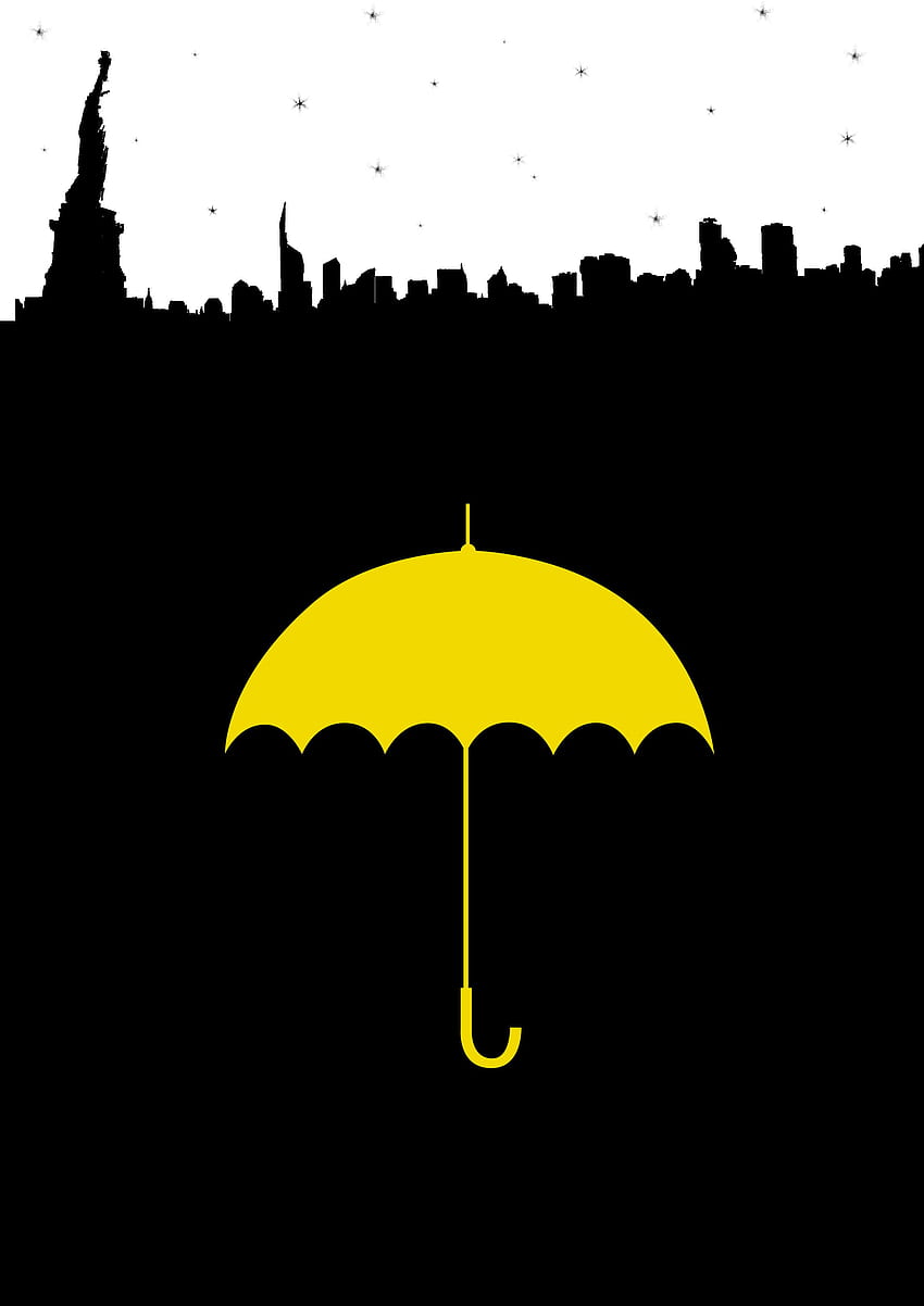 Yellow Umbrella - Met Your Mother Minimalist HD phone wallpaper