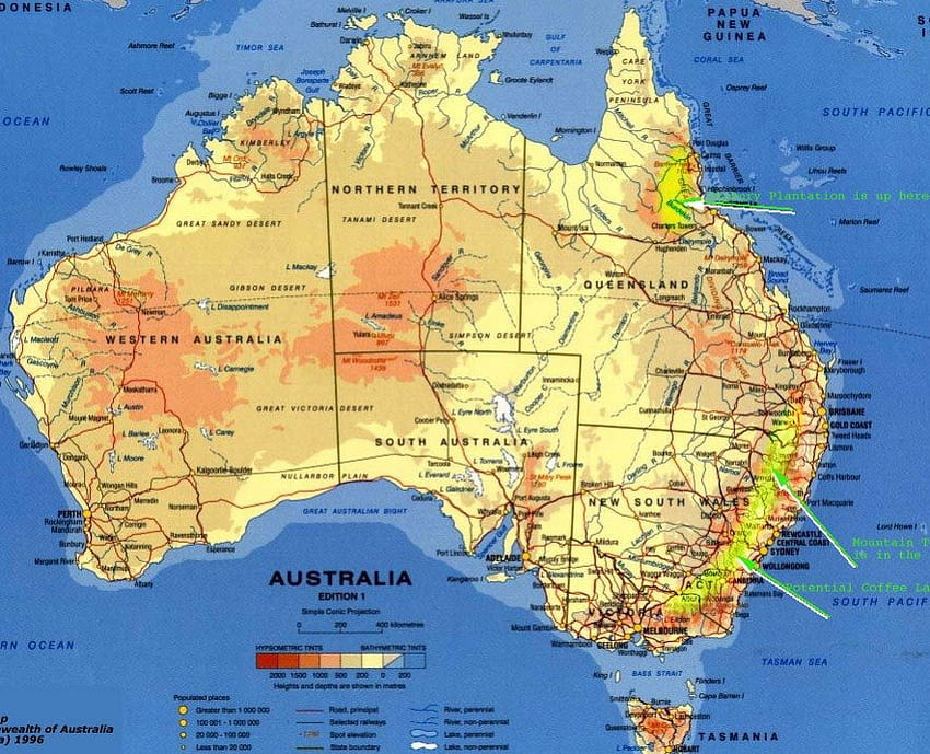 Map of Australia, oceans, australia, map, land, places HD wallpaper