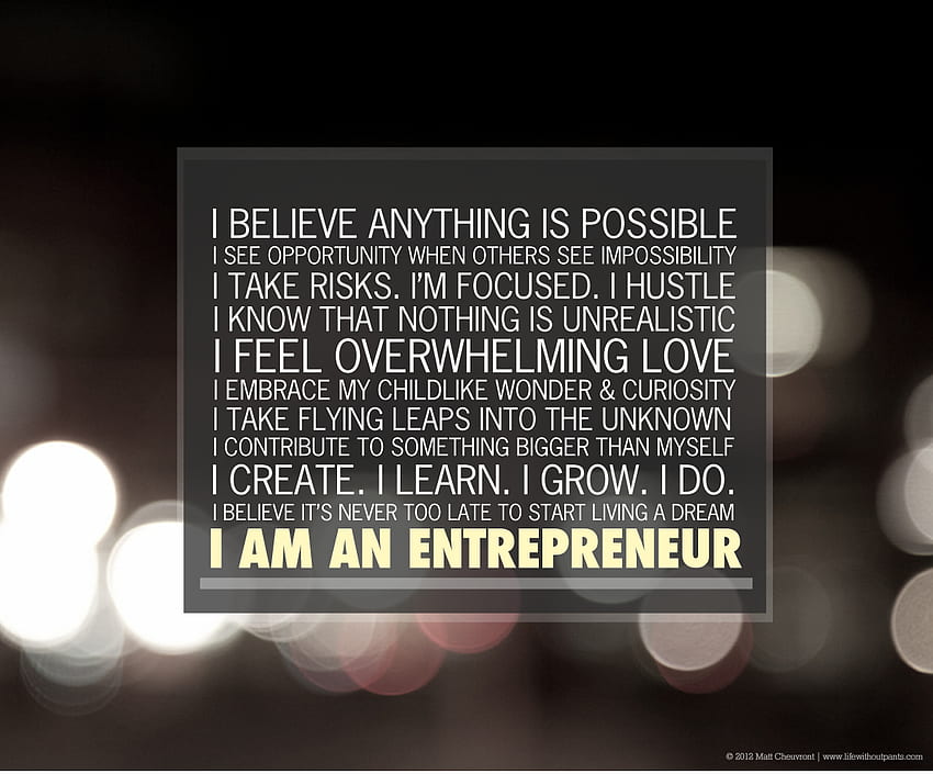 Are you Entrepreneurial? I Doubt It, Entrepreneur Motivation HD wallpaper