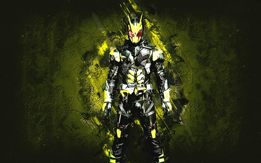 Aruto Hiden, Kamen Rider, yellow stone background, Kamen Rider Zero-One, Kamen Rider characters, Aruto Hiden character HD wallpaper