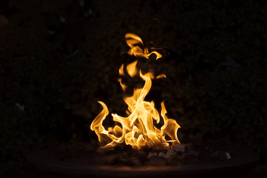 Fire, Bonfire, Dark, Flame, Combustion HD wallpaper