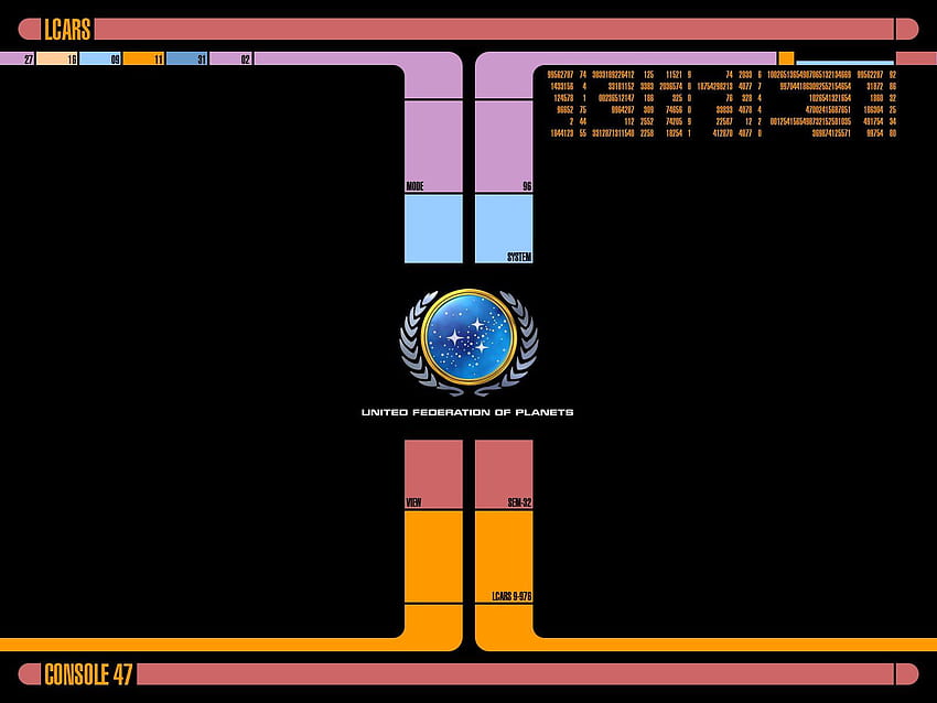 Animiertes LCARS, Star Trek-Konsole HD-Hintergrundbild