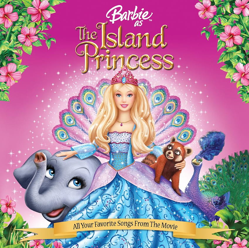 Barbie come la principessa dell'isola Cartoon per iPad Sfondo HD
