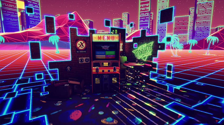 New Retro Arcade Neon' 출시, 80년대 레트로 아케이드 HD 월페이퍼