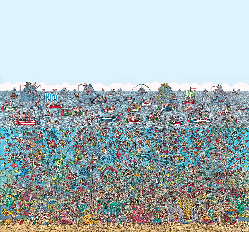 Wally の壁画はどこだ、Waldo はどこだ 高画質の壁紙