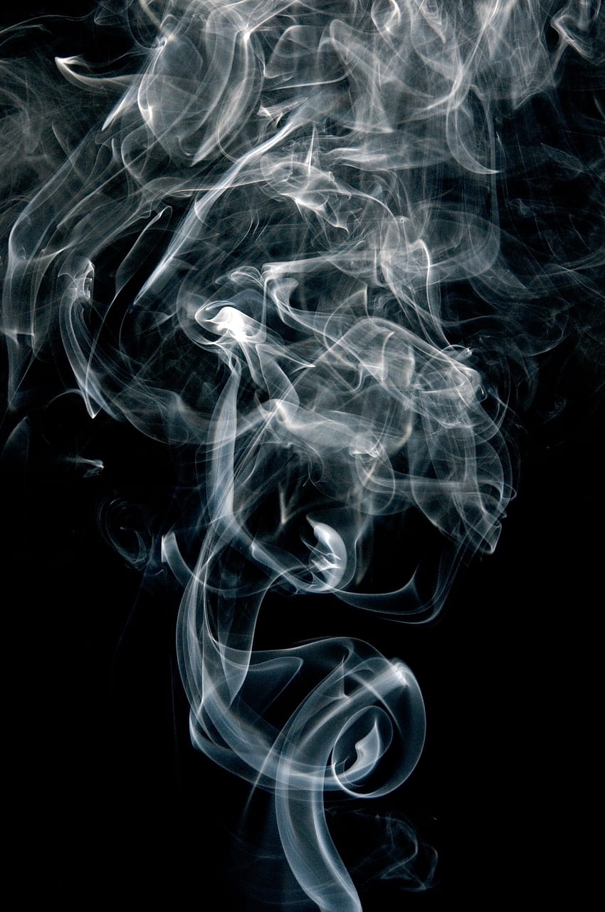 Abstract, Smoke, Dark Background, Shroud, Puffs Of Smoke, Tangles Of Smoke HD phone wallpaper