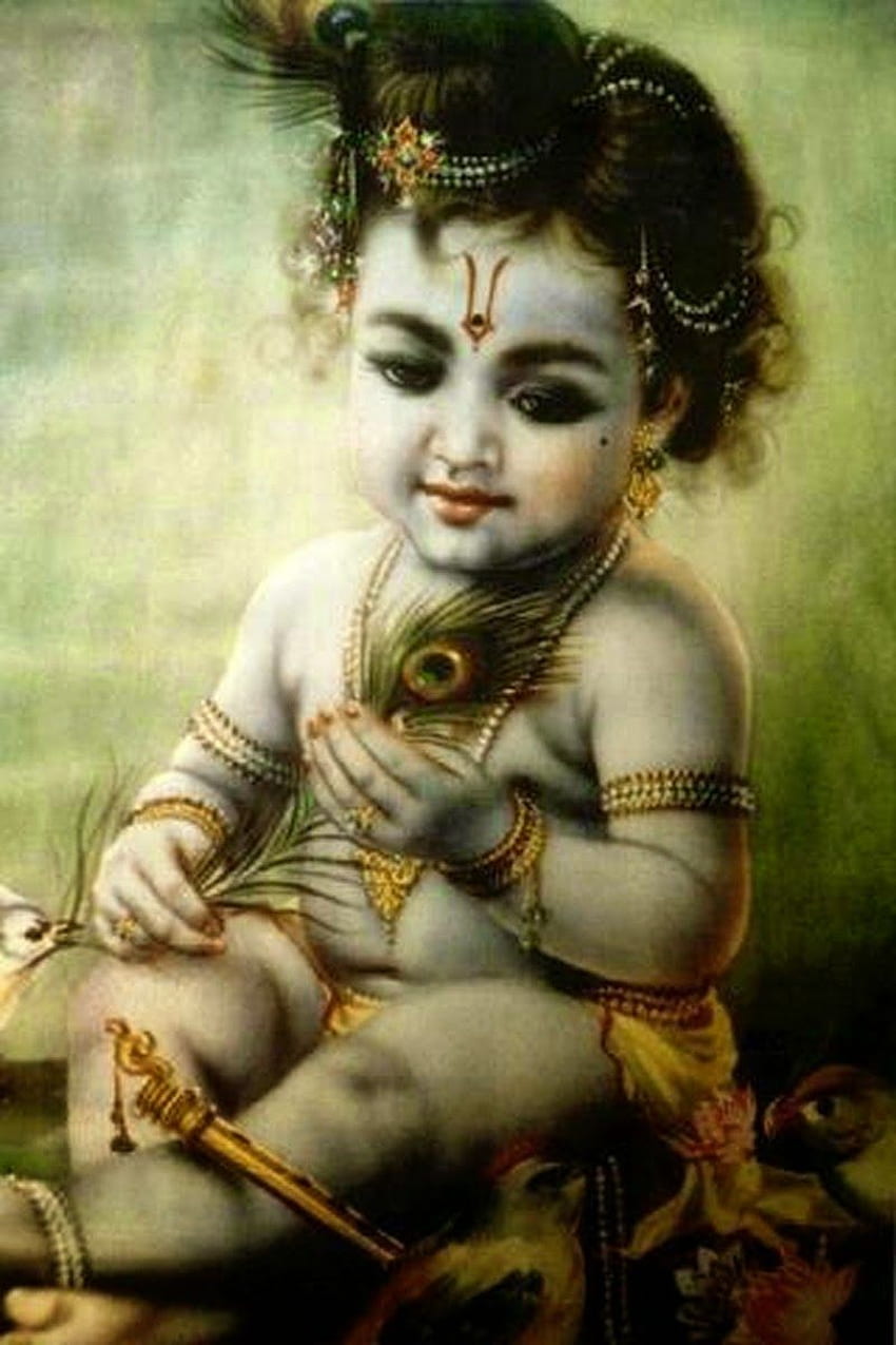 Bébé mignon Krishna, bébé Seigneur Krishna Fond d'écran de téléphone HD