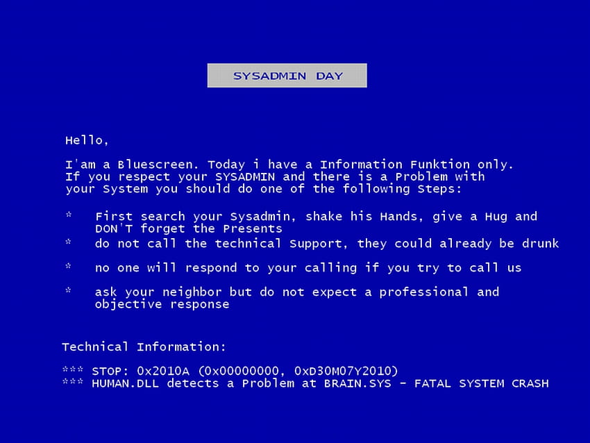 funny error microsoft windows blue screen of death – HD wallpaper