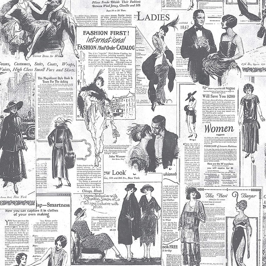 Vintage Newspaper - -, Black and White Newspaper HD phone wallpaper