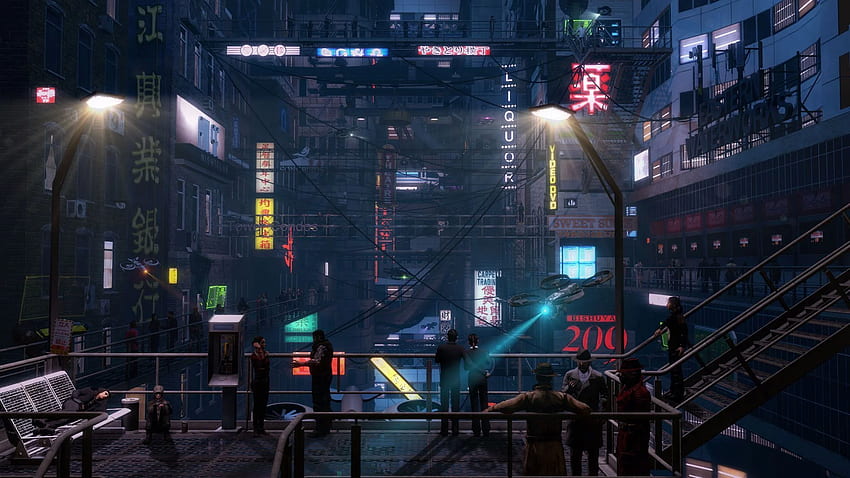 Pixel Art Cyberpunk HD-Hintergrundbild