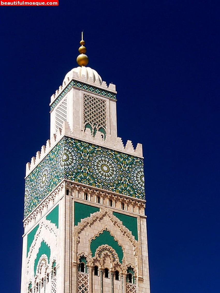 Mesquitas bonitas do mundo, Casablanca Marrocos Papel de parede de celular HD