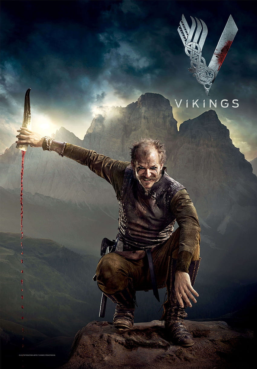 Vikings S2 グスタフ・スカルスガルドがフロキ役。 バイキングテレビシリーズ HD電話の壁紙