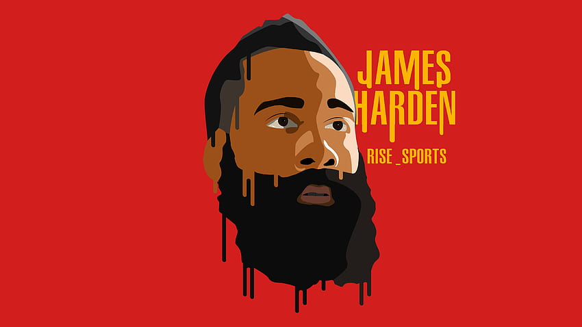 Raketen. James Harden, James, Basketballkunst, Cartoon James Harden HD-Hintergrundbild