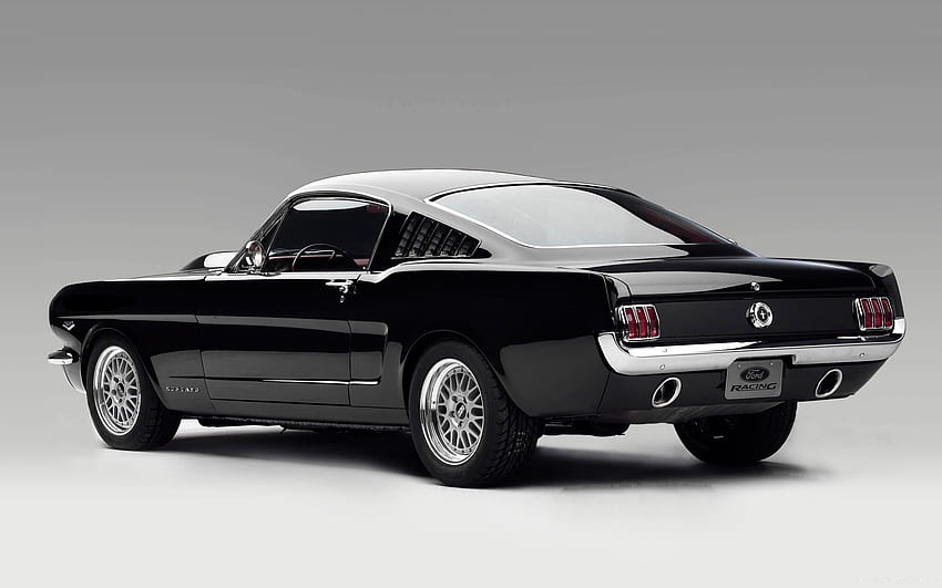 Black Car and Background, Black Muscle Cars HD wallpaper