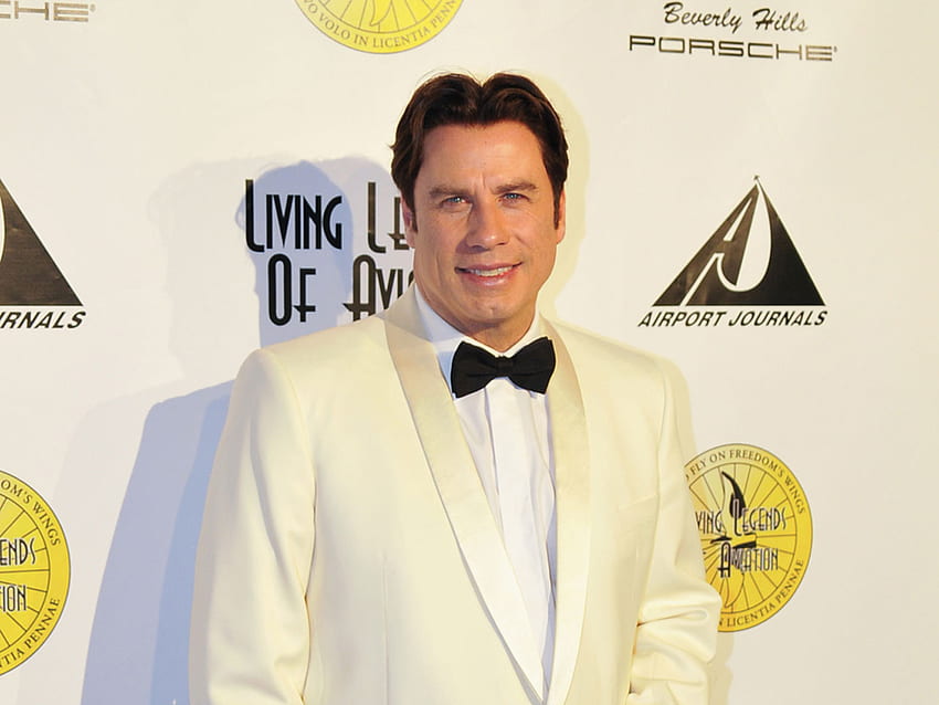 John Travolta, better, actor, pretty blue eyes, white suit, male HD wallpaper