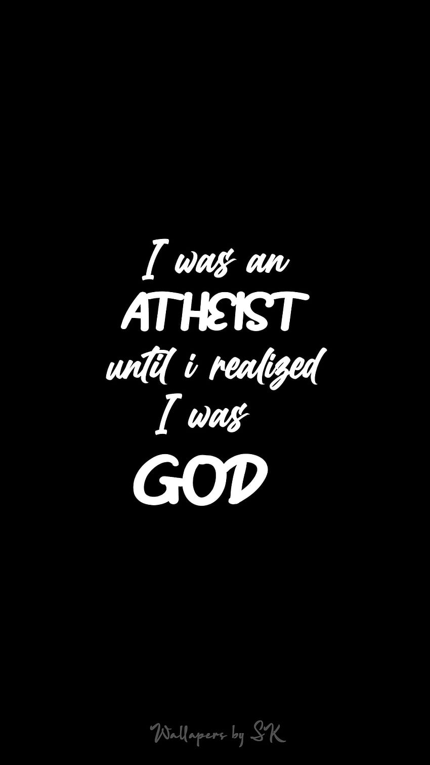 Atheist Quotes, white, black HD phone wallpaper
