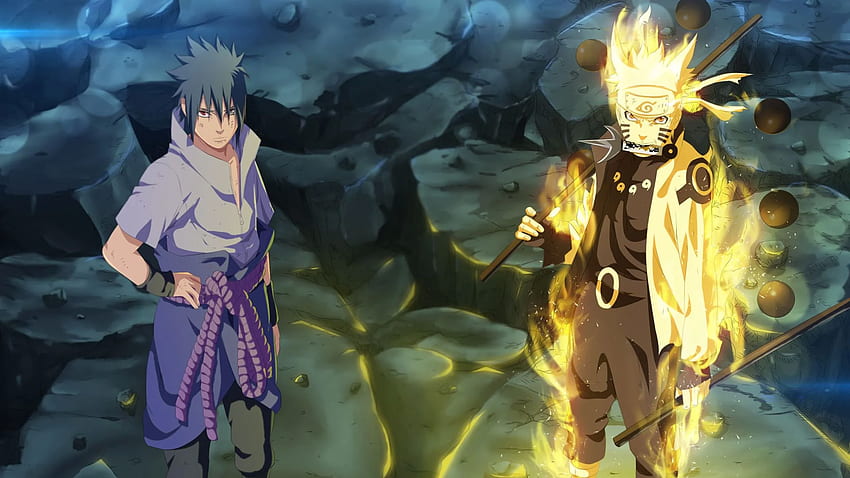 Sasuke와 Naruto Six Path Sage 모드. HD 월페이퍼