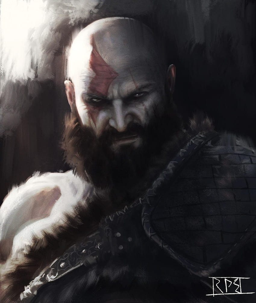 Kratos Fan Art, Kratos Throne HD phone wallpaper