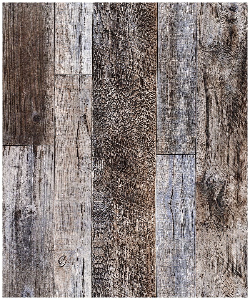 HaokHome 5003 Weathered Faux Wood Plank Slategray Brown 20.8 X 31ft Barnwood Murals Home Kitchen Bathroom Decoration HD phone wallpaper