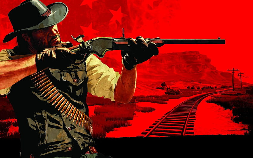 Red Dead Redemption main theme colour is red, mores for danger as, Western Outlaw HD wallpaper